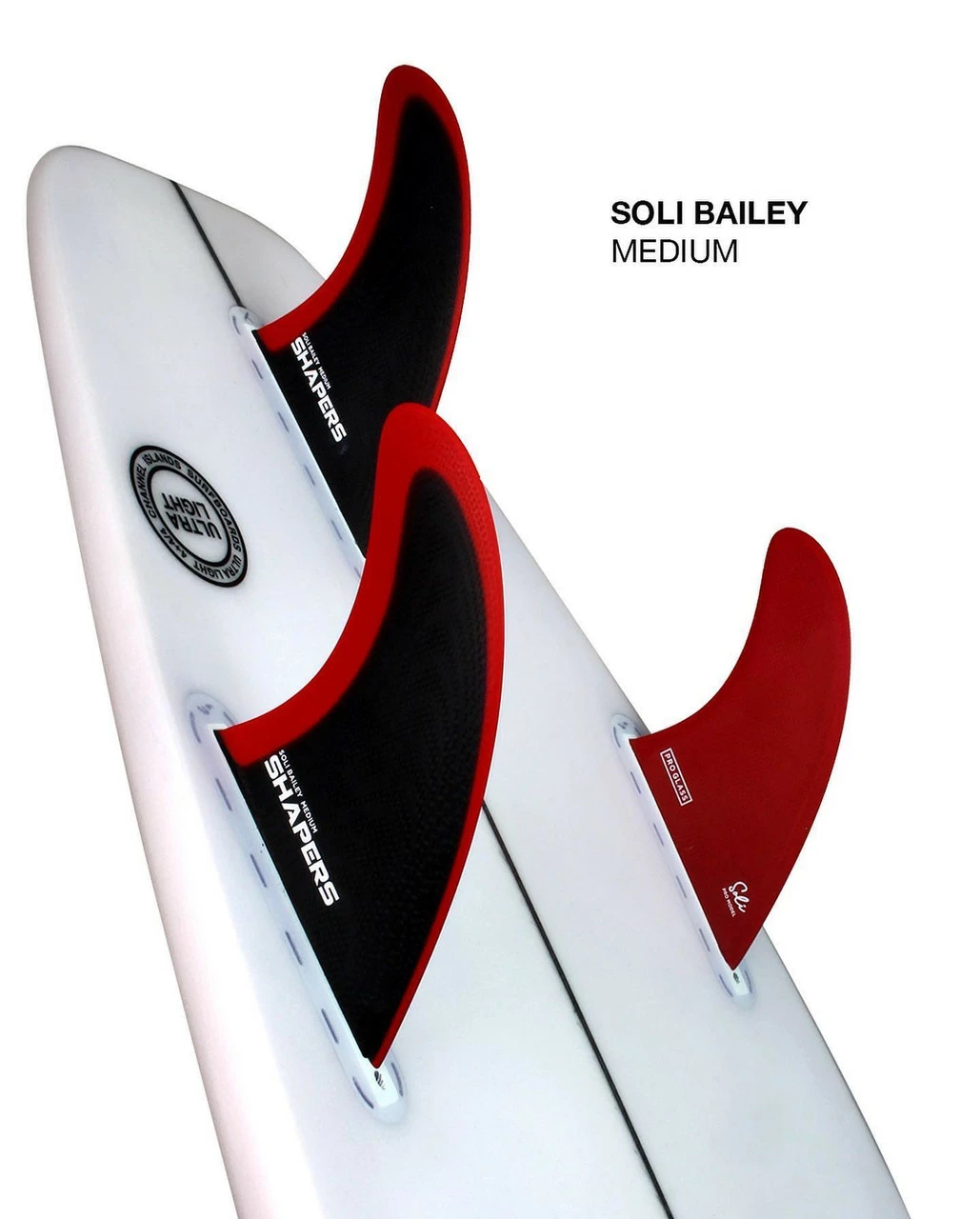 SALE: Soli Bailey Pro-Glass Thruster Fin Set - Large 4 SALE: Soli Bailey Pro-Glass Thruster Fin Set - Large - Image 2