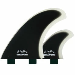 Asher Pacey 5.79" Twin Fin Set - Black Clear