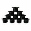 Dual Tab Fin Plug Set - Five Fin Set Black -Surf Sales Shop 5finset black dualplugs 25825.1645504390