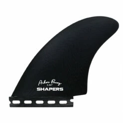 Asher Pacey: 5.55" Black Fibreglass Twin Fin