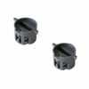 Dual Tab Fin Plug Center Pair : Grey -Surf Sales Shop black grey pair 75530.1645490595
