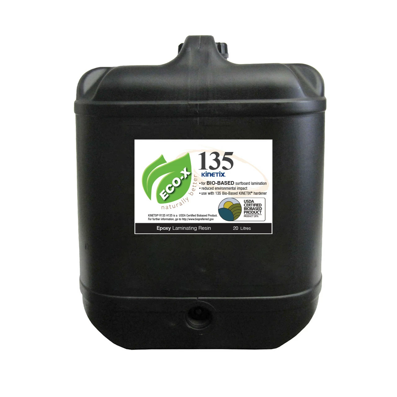 Kinetix 135 BIO Epoxy Laminating/Filler Resin 20L: Ultra Clear 3 Kinetix 135 BIO Epoxy Laminating/Filler Resin 20L: Ultra Clear