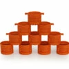 Dual Tab Fin Plug Set - Five Fin Set Orange -Surf Sales Shop orange dual tab plugs 10pack lowres 58865.1642638858