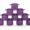 Dual Tab Fin Plug Set - Five Fin Set Purple -Surf Sales Shop purple dual tab plugs 10pack 26495.1642638829