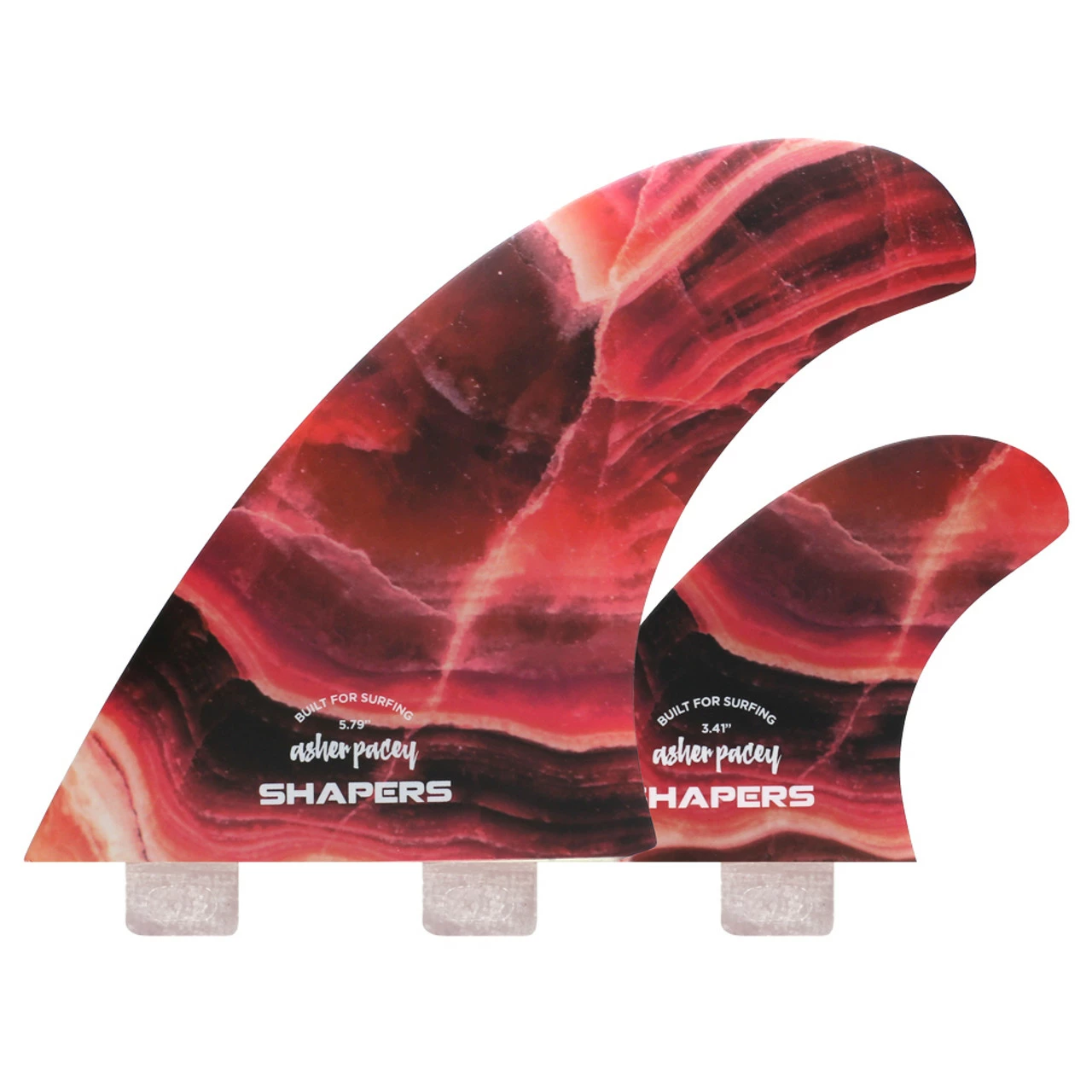 Asher Pacey 5.79" Twin Fin Set - Agate 3 Asher Pacey 5.79" Twin Fin Set - Agate